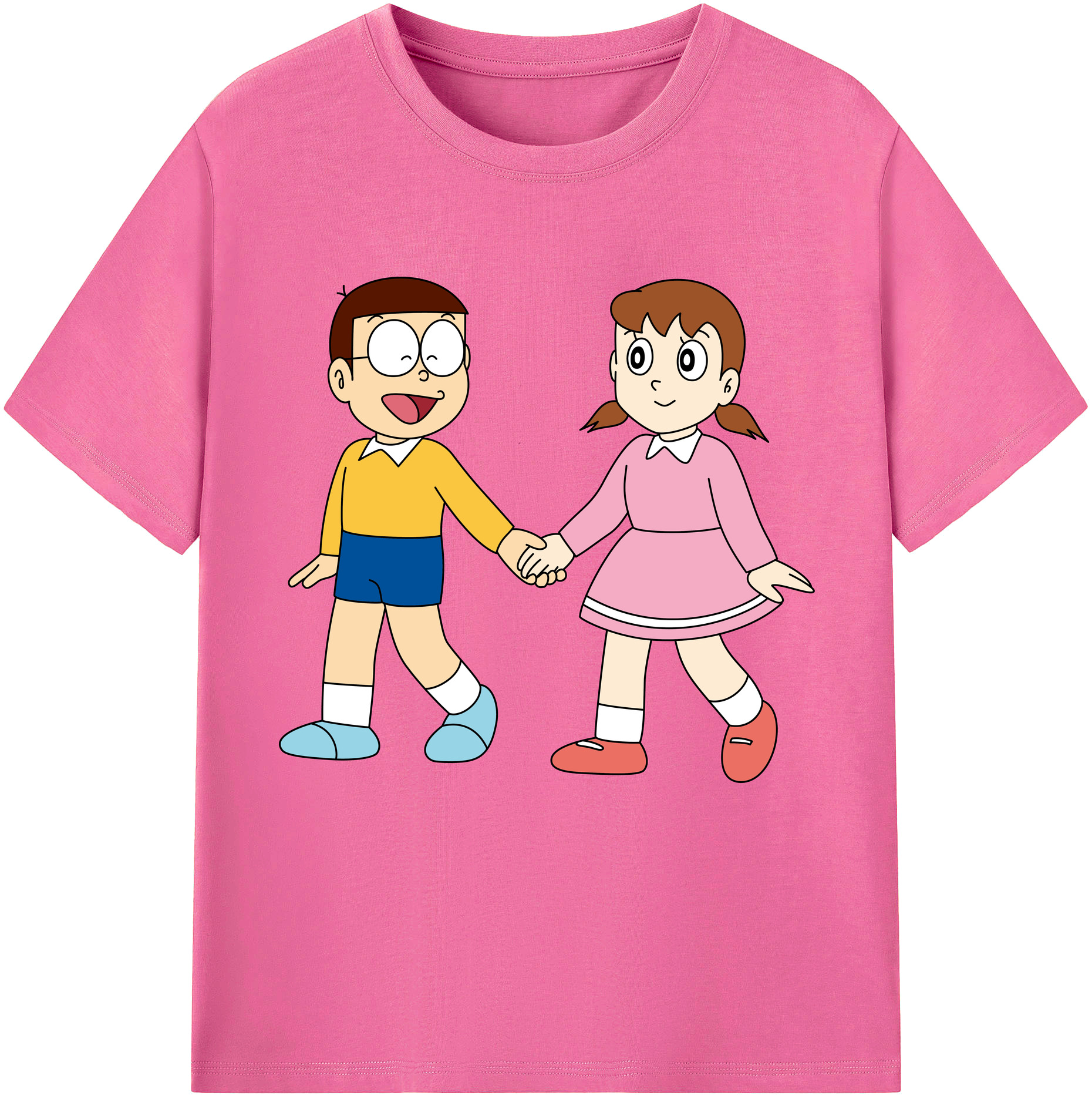 （画像用） ドラえもん 野比 のび太 Doraemon Nobita Nobi レディースカジュアルプリントTシャツ（綿100％）